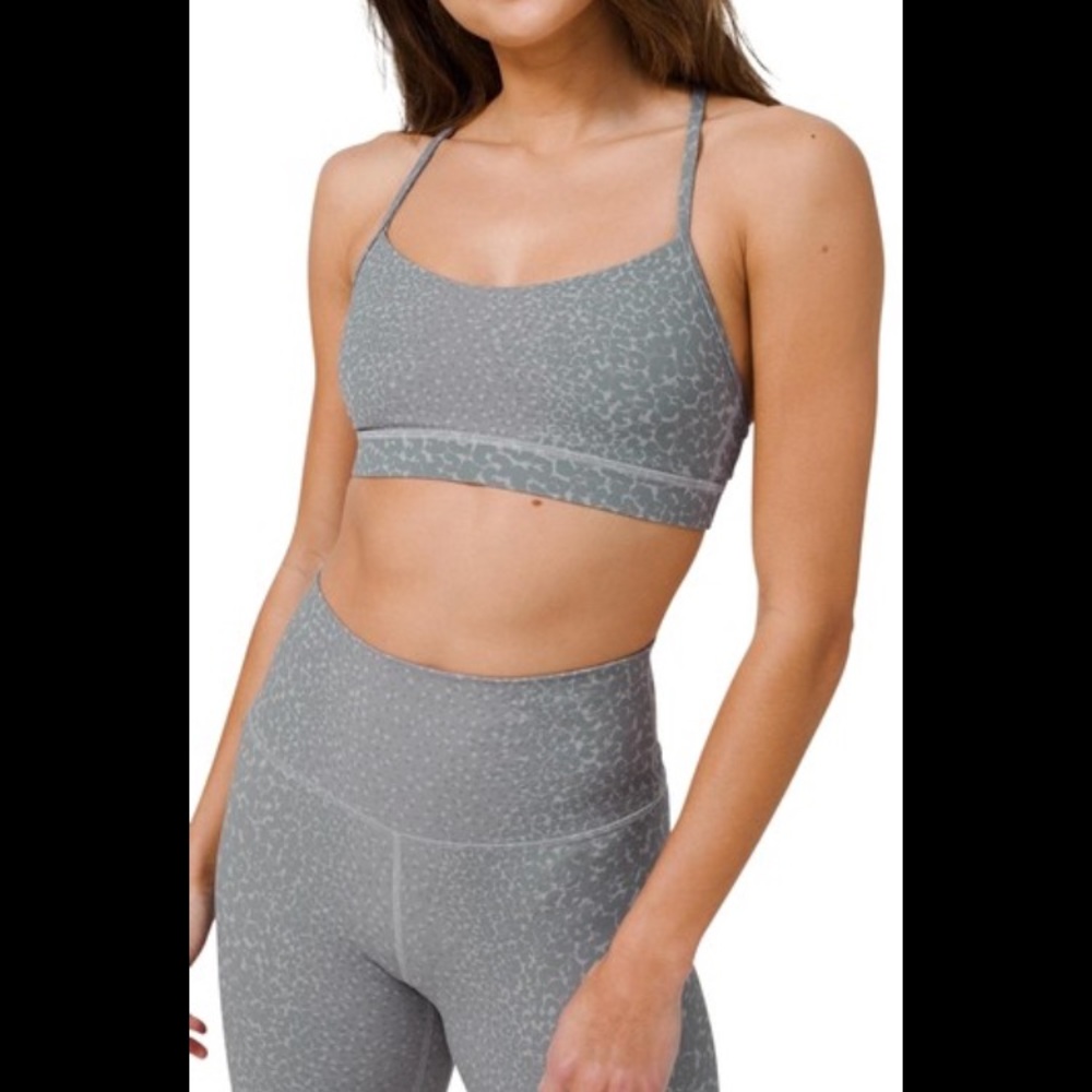 Lululemon flow y bra grey camo